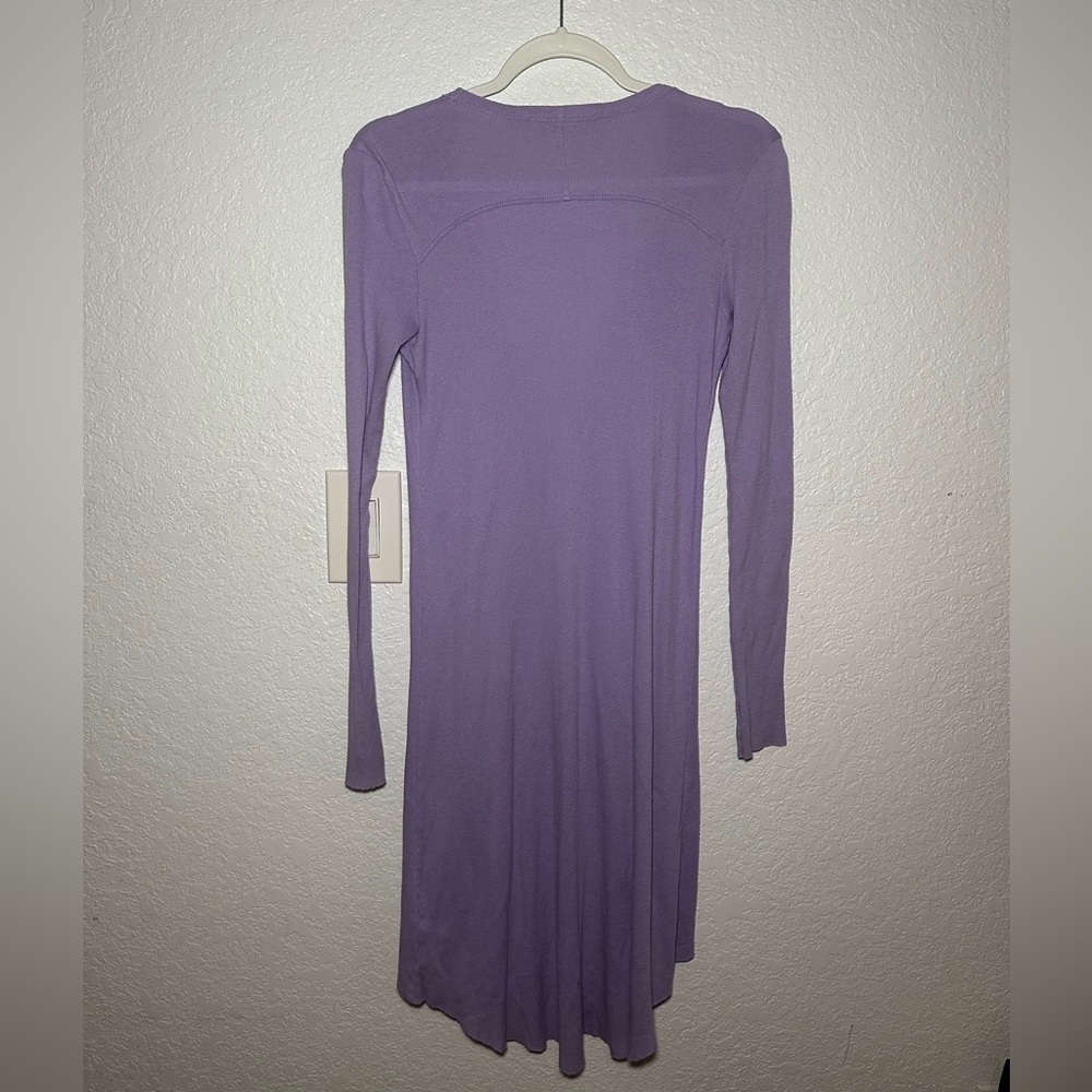 Free People Ribbed Up Maxi Women’s Size Small Lavender Long Cardigan - Picture 7 of 7